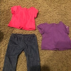 American Girl Jeggings + T Shirts